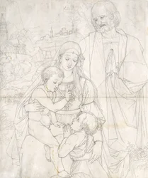 Heilige Familie mit Johannes dem Täufer als Junge